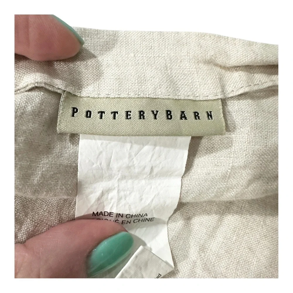 Pottery Barn Linen Pillow Cover in Natural Cream